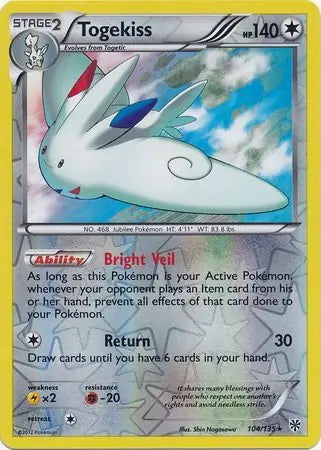 Plasma Storm Togekiss #104/135 reverse holo